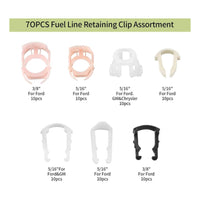 70 Pieces Assorted Sizes Fuel Line Retaining Clips Sturdy Fuel Line Clips