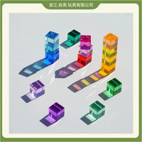Gem Building Blocks for Kindergarten Early Education Open-Ended Creative Stacking Toy Translucent Acrylic Light and Shadow Blocks