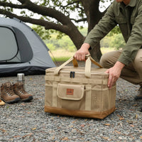 Foldable Camping Storage Box Space-Saving Foldable Camping Container Portable Large Capacity Equipment Bag for Campers, Outdoor Retreat, Picnics