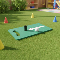 Sport Practice Mat Aiming Marker Guide Sport Hitting Mat Chipping Practice Pad Shock-Resistant Realistic Feel for Young Players