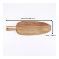 Smooth Finish Board with Handle Rustic Kitchenware for Food Presentation