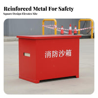 Fire Sand Box Thickened Steel Plate Fire Fighting Sand Bin Large Capacity for Property Managers, Industrial Workers, Factories, Warehouses, Workshops