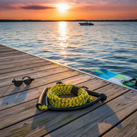 Water Ski Rope with Handle High Tensile Strength Water Ski Rope Comfortable Grip Wakeboard Tow Line for Beginners, Teenagers