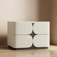 Italian and aesthetic Nightstand with Drawer Modern Design Small accent Cabinet Minimalist artistic Bedside Table space-saving Footprint for property owners, Apartment Dwellers, Students, Bedroom, Guest Room, paleice, Hallway