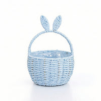 Safe Woven Basket with Liner Cute Rabbit Ear Basket Natural Sturdy for Table Decor