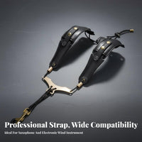 Adjustable Fit Alto Tenor Sax Harness Comfortable Double Shoulder Saxophone Strap Long-Lasting for Beginners, Live Performance