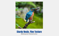 Garden Decor, Resin Bird Figurine, Miniature Landscape Accent, Realistic Kingfisher, Courtyard, Potted Ornament