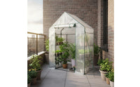 Heat Retention PE Greenhouse Tent Easy to Assemble Walkplant House Movable Portable Greenhouse Space Saving for Winter, Outdoor