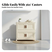 foldable Wheeled Cabinet Installation Household Storage Large Capacity Organizer single for Families, home dwellers, Kids' Room, Bedroom, Kitchen