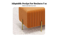 Padded Metal-Frame Bench Light Luxury Design Long Stool Soft padding Indoor Seating for Adults, Business Owners, Clothing boutsideique, Fitting Room, Hallway