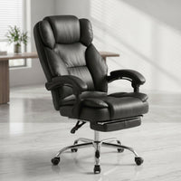 Reclining Office Chair High-Back Executive Chair with Footrest Ergonomic for Professionals, Esports Participants, Study Room