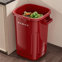 Tall Kitchen Bin with Handles Plastic Rectangular Wastebasket Slim Garbage Container Lightweight for Utility Room