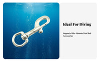 Single-Ended Bolt Snap Precise Coiled Mechanism Diving BCD Clip Rustproof Swivel Bolt Snap Hook Single-Hand Operation for Technical Divers, Freedivers, Outdoor Enthusiasts, Underwater, Boating, Crafting
