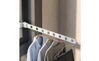 Space-Saving Drying Rack with Clamp Rustproof Window Drying Rack Outdoor Hardware Heavy-Duty for Rv