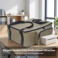 Portable Printer Carrying Bag Zippered Two Handles Printer Carrying Bag