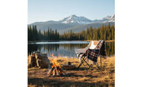 Lightweight Folding Moon Chair Easy to Set up Outdoor Seating for Camping, Bbq