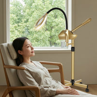 2-in-1 Facial Steamer with Magnifying Lamp Professional Standing Facial Steamer Salon-Level Adjustable for Estheticians, Beauticians, Salons, Spas, Beauty Studios