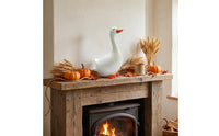 Ceramic Goose Glazed Goose Figurine Small Ornament for Shelf