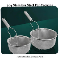Rust-Proof Pasta Blanching Basket Large Capacity Pot Hook Strainer Long-Lasting Pasta Boiling Basket Lightweight