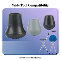 Rubber Cane Tips Wear Resistant Cane Bottom Tips Anti Slip Walking Caps