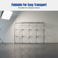 Aluminum Alloy Mesh Display Stand, Foldable Poster Frame, Windproof Outdoor Backdrop, Personalized Event Wall