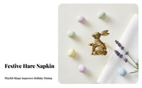 Easter bunny Napkin Rings Buckle Holder Elegant Napkin Holder Festive Charm Bunny Serviette Buckle for Home Stylists, Families, Restaurants, Weddings