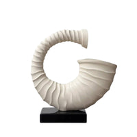 Japanese Retro Wabi-Sabi Aesthetic Ornament Elegant Design Spiral Shaped Statue Minimalist Decor Resin Spiral Art Piece Artistic Accent for Tea Room, Bookshelf, Office, Entryway