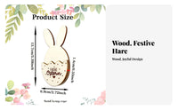 rabbitShaped Gift Holder Giftable Easter Rabbit Decor Freestanding Countertop Display for Holiday Decorators, Adults, Living Room, Mantelpiece, Shelf