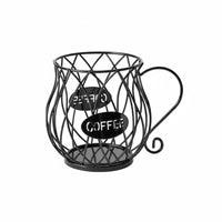 Coffee Pod Holder Stable Base Metal Pod Storage Rack Versatile Wire Coffee Capsule Basket for Office Pantry