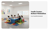 Multi-Functional Design Multifunctional Kids Activity Table Easy to Clean Childrens Building Block Table Raised Border Toddler Furniture Set with Storage Rounded Corners for Preschoolers, Toddlers, Educators, Daycare Center, Kindergarten, Classroom