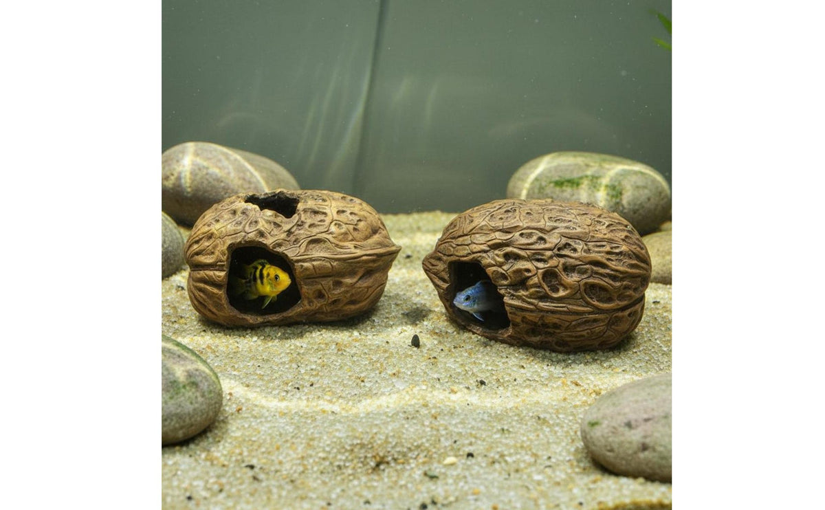 Pyramid Aquatic Hideout Realistic Design Cichlid Stone Cave Cichlid Hiding Stone Natural Look Aquatic Habitat Breeding Cave
