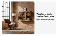 warehouse Aesthetic mechanical Pipe Shelving Unit Space-Saving mechanical Pipe Shelving Multifunctional Wall-Mounted Rack Rustic Design for Homeowners, Interior Designers, Business Owners, Living Room, Kitchen, Office, Bar Area