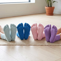 Non-Slip Yoga Five-Toe Socks for Women, Professional Pilates & Sports Socks with Anti-Odor & Shock Absorption