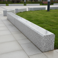 Granite Curbstone for Outdoor Landscaping and Construction, Sesame Ash/White