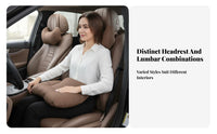 2 Pieces Car Headrest and Support Set Pressure Relief Car Headrest Support Set Breathable Cover Vehicle Seat Comfort Pillows for Drivers