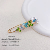 Elegant Floral Safety Pin Brooch Large Decorative Safety Pin for Women
