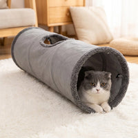 Extra Long Cat Tunnel with Suede Material, Foldable Bunny Tunnel for Indoor Play