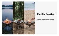 Reinforced Edging Stainless Steel Grill Net Reusable Fine Mesh Grill Net Easy to Clean Square Barbecue Mesh Rust Resistant for over a Fire