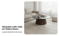 2 Pieces High and Low Combination Round Nesting Coffee Tables Space-Saving Round Nesting Tables Includes Storage Drawer Living Room Table Sturdy Construction for Apartment Dwellers, Homeowners, Interior Decorators, Small Spaces, Lounge Area