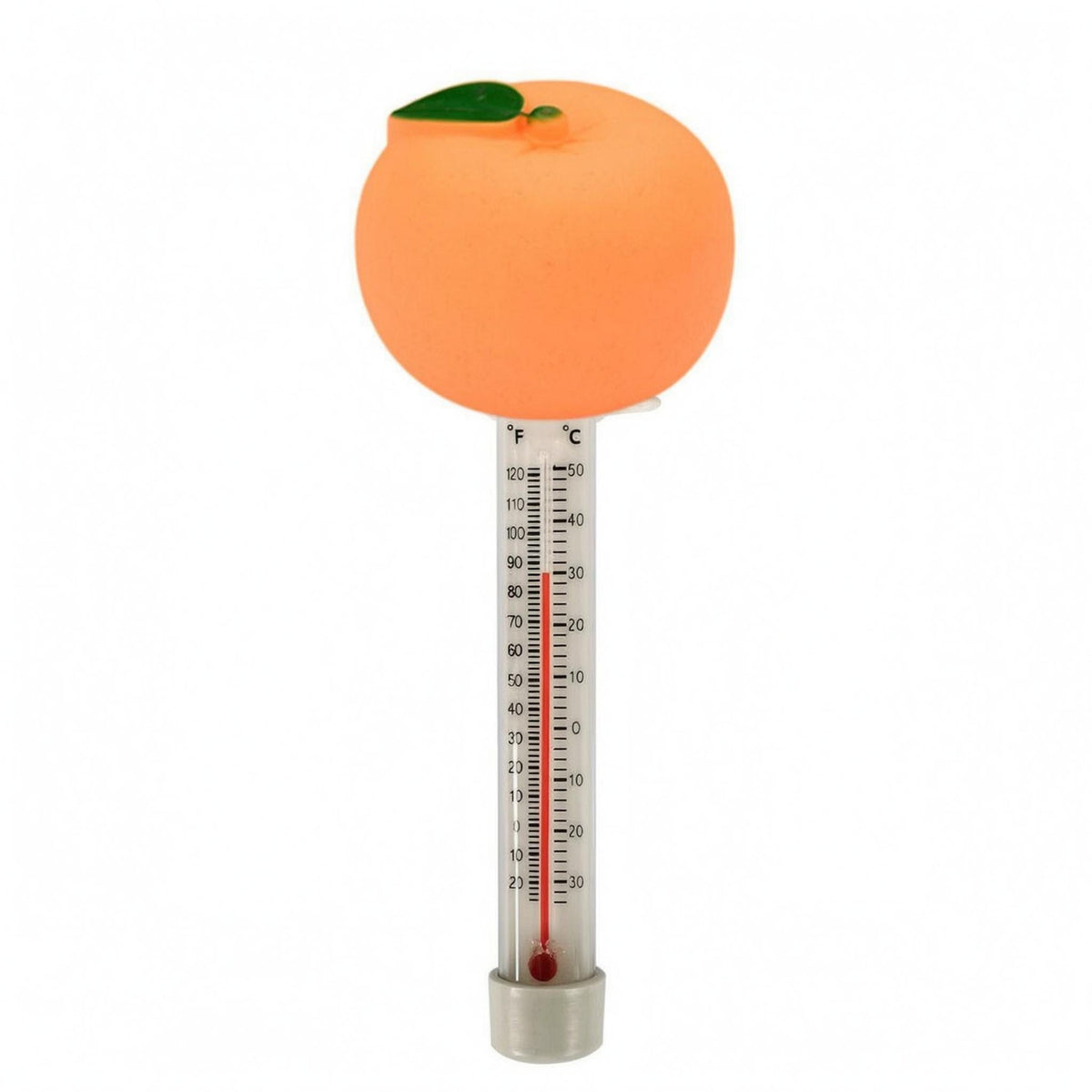 Floating Pool Thermometer Two-Scale Scale Spa Thermometer Red Liquid Column Clear Tube