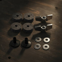 12 Pieces Drum Wing Nuts and Cushioning Washers Secure Wing Nuts Washers for Drummers, Percussionists