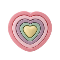 5 Pieces Stackable Heart-Shaped Stepping Stones Indoor-Outdoor Foam Stepping Stones Sturdy Toy Long-Lasting for Children, Playroom