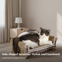 Cat Scratcher Sofa Sturdy Frame Cardboard Cat Sofa Corrugated Shred Pad Recyclable