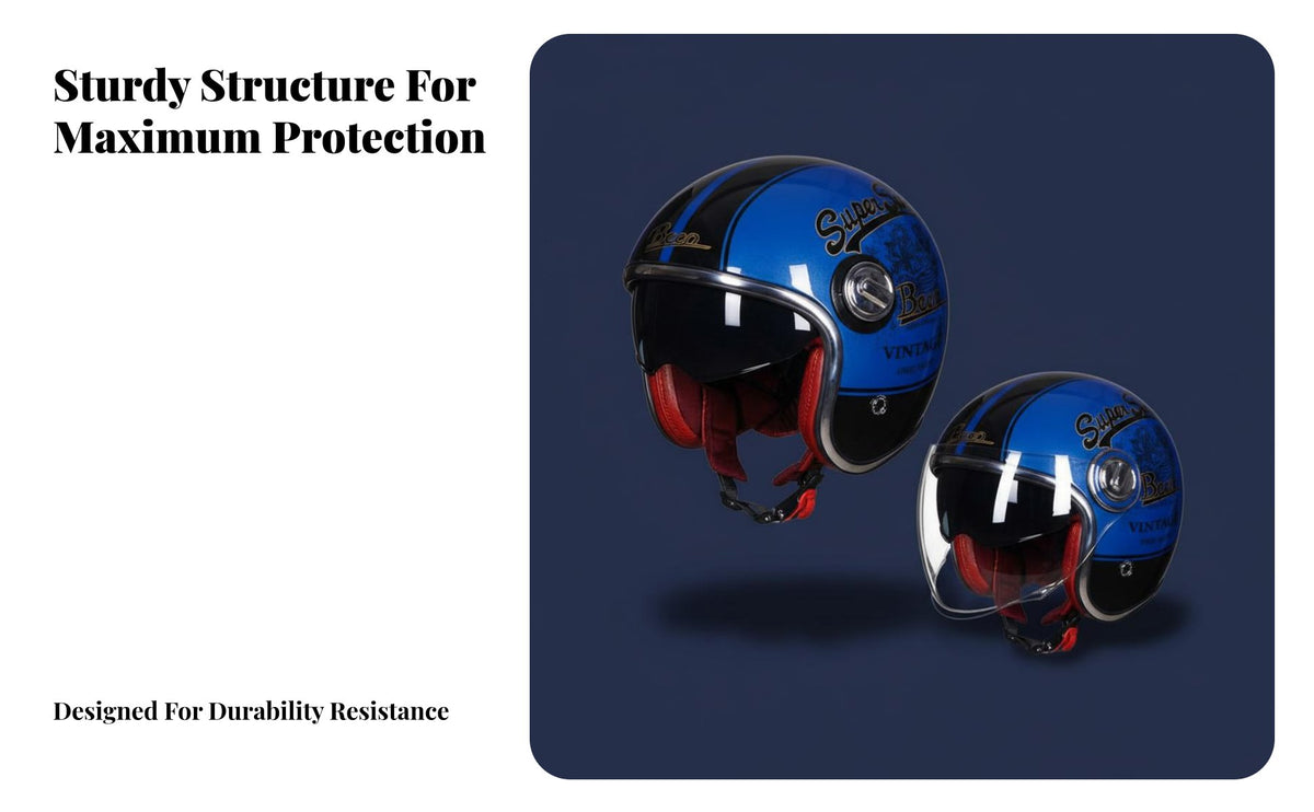 3/4 Retro Helmet Universal Fit 3/4 Protection for Men, Women, Daily Commute