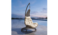 Hanging Basket Chair with Stand Outdoor Egg Chair with Stand Woven Furniture for Adults, Patio, Garden, Balcony