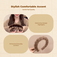 Spotted Print Plush Headband for Women