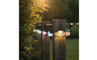 Fan-Shaped Solar Hanging Light Rechargeable Solar Lantern with Clip Energy-Saving Outdoor Fence Light Wireless for Balcony