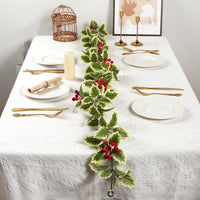 Artificial Christmas Red Berry Pine Vine Garland for Fireplace Home Decor