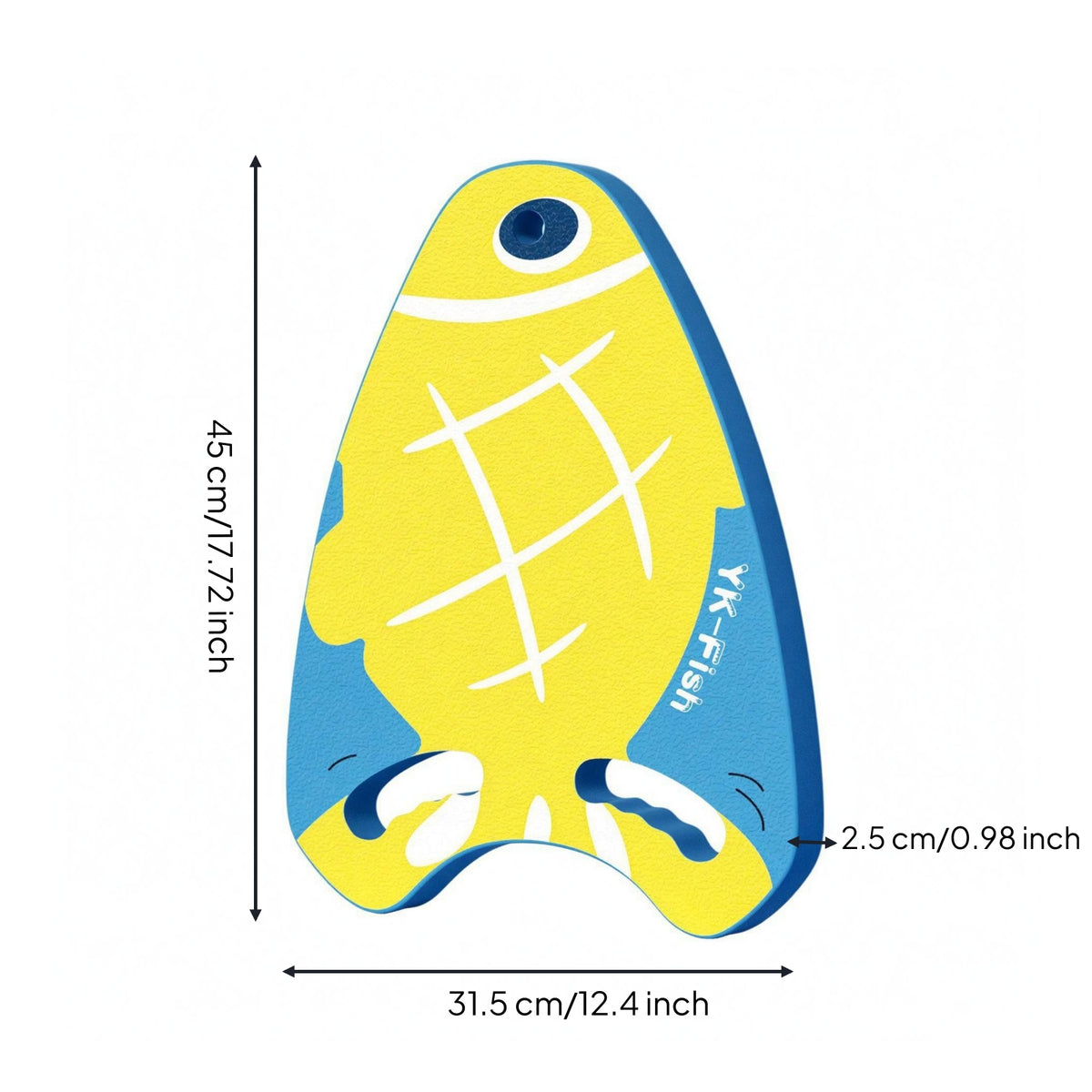 Textured Surface Aquatic-Animal-shapedShaped Swim Board Hand-Grip Cutouts Swim Practice Board Lightweight Water Sports Gear Safe to Use for Pool Training