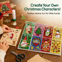 Christmas DIY Sticker Set for Kids, Educational Craft Stickers for Holiday Decoration and Creative Play